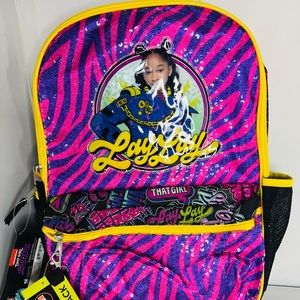 Nickelodeon That Girl Lay Lay Girls Printed Backpack Purple Pink School Bag